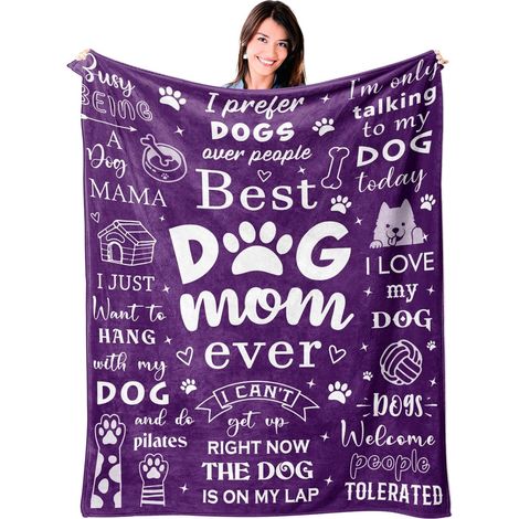 Couverture Flanelle - Pour Amoureux Des Chiens - 152 x 203 cm - Douce Et Chaude - Idéale Pour Canapé Lit Ou Extérieur - 1 Pièce (1/5)