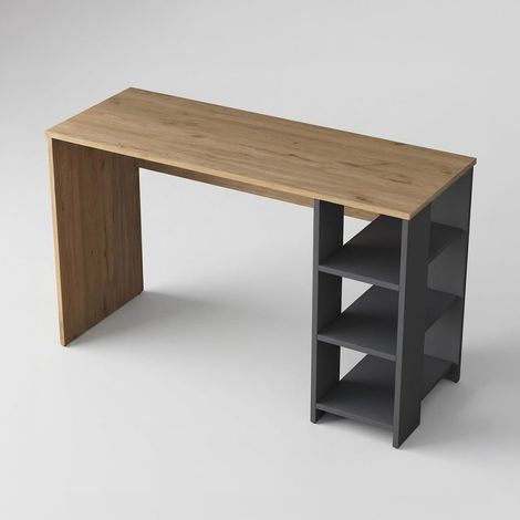 Selor Schreibtisch mit Platz sparendem Seitenregal