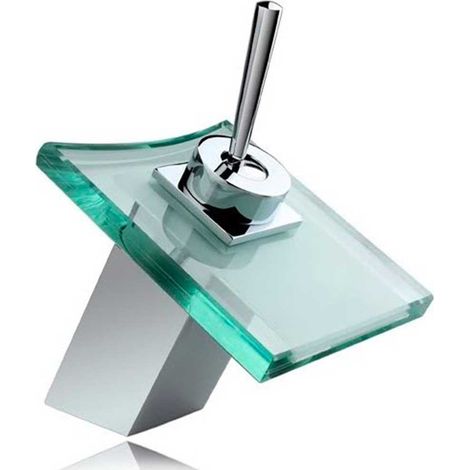 Robinet Mitigeur LED Bec Cascade au design luxueux pour vasque (1/5)