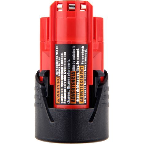 2 Stück Milwaukee M12 Lithium-Akku-Ersatz für 48-11-2440 Akkukapazität 3000 (1/5)