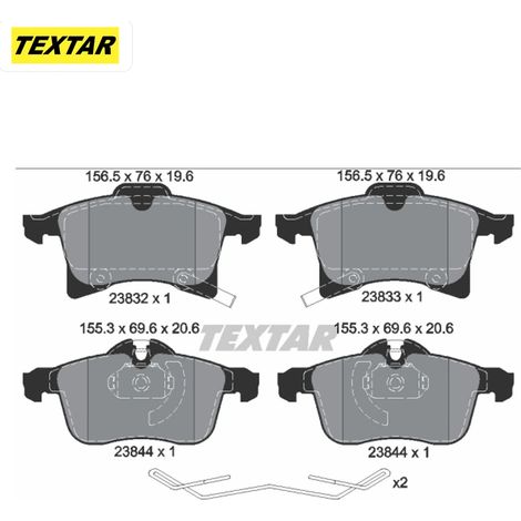 Kit de plaquettes de frein, frein à disque Textar 2383204 OPEL 1605099 1605264