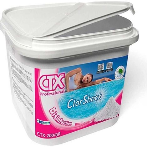 Cloro de choque rápido ClorShock dicloro granulado. CTX-200gr (1/2)