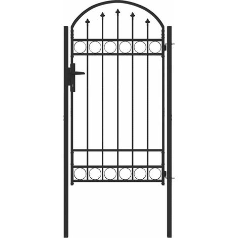 Porte de ClĂ´ture Gris 100 x 175 cm Acier peint par poudre CFW195053 (1/5)