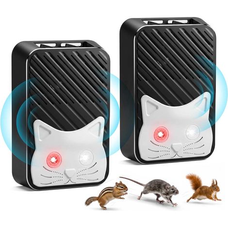 Sollbry Lot de 2 répulsifs anti-martres pour voiture avec ultrasons pour batterie de voiture Expulsion par ultrasons,triple alimentation, maison, grange (1/5)