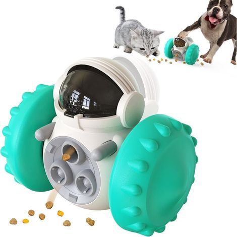 Futterautomat-Spielzeug für Hunde und Katzen, pädagogisches Haustierspielzeug, nicht-elektrisches Balance-Auto, für Intelligenztraining und Futtersuchfähigkeiten (Blau) (1/5)