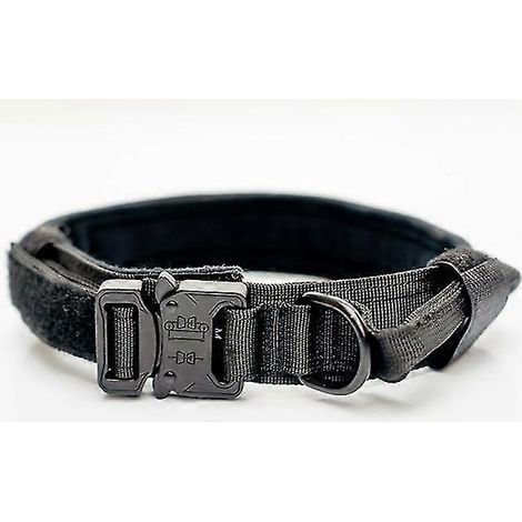 Collier tactique pour chien en nylon. Collier pour grands chiens. Collier ajustable, 1 pièce, noir. (1/5)