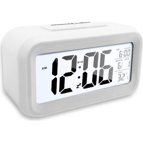 Réveil Digital à Piles Grand Ecran Alarm Réveil LED avec Fonction Snooze Horloge numérique Pile Portable avec Afficher (1/5)