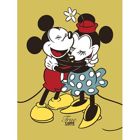 Canvas Pyramid International Mickey and Minnie True Love 30X40