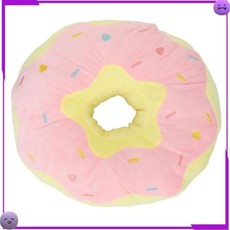 Coussin de sol - Coussin beignet en velours - Moelleux - Garnissage coton+PP - Soulage douleurs oreilles (1/4)