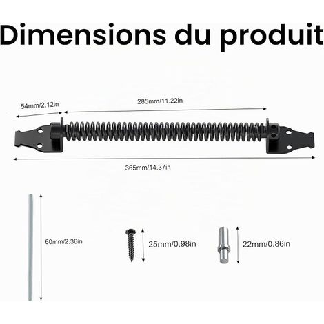 Ferme-Porte À Ressort, Fermeture de Porte Automatique Réglable avec 4 Vis (1/4)