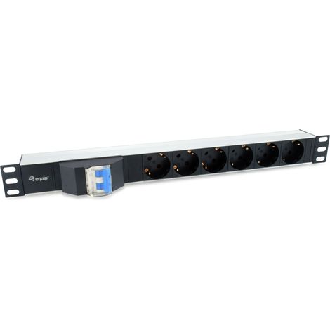 Equip Pro Unidad de distribución de energía 6 enchufes negro 1,8 m