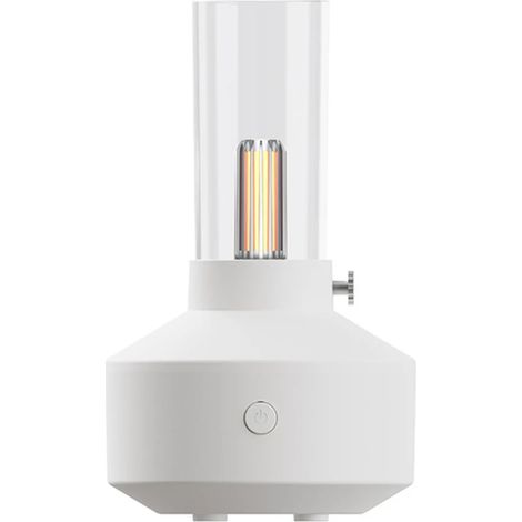 Diffuseur d'huiles essentielles à flamme de bougie (blanc, USB) (1/5)