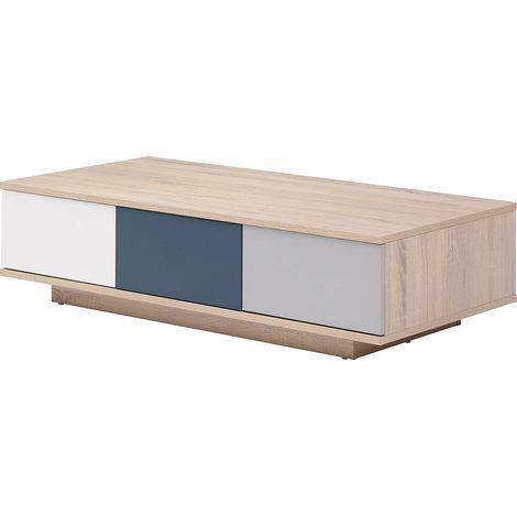 Table basse avec 3 tiroirs et 1 niche - Multicolore - FILUTIA (1/5)