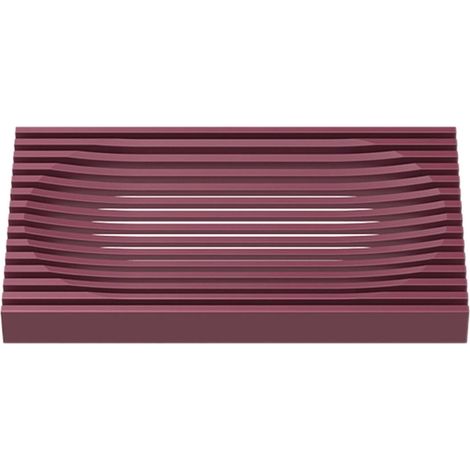 Support Savon - Boîte à Savon avec Évacuation - Pour Salle de Bain et Cuisine - Rouge - 14 x 8,2 x 1,4 cm - 1 Pièce (1/5)