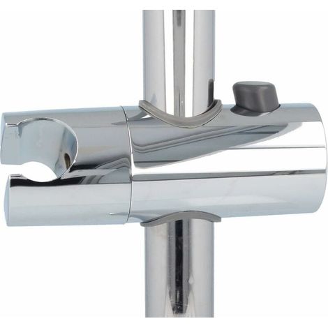 Supporto per soffione doccia scorrevole per asta doccia da 22 mm, cromato (1/5)