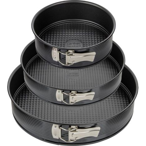 Set de 3 moules à charnière ronds de 20 cm 24 cm et 28 cm Zenker Black Metallic (1/5)