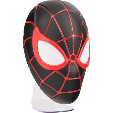 Paladone Lampada LED Maschera Miles Morales Marvel Uomo Ragno ufficiale colore nero-rosso