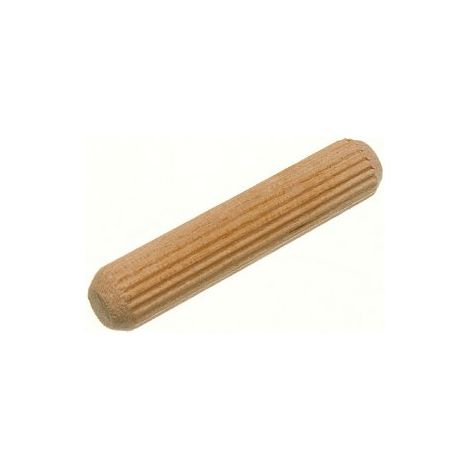 Lot de 1 000 chevilles en bois dur cannelé cannelé M6 x 40 mm