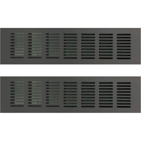 HOXILEELEO - Grille de ventilation en aluminium 80 × 300mm Lot de 2 Pour espaces confinés et systèmes de ventilation domestiques (1/5)