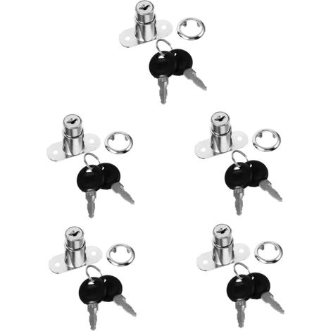 Lot de 5 verrous de sécurité robustes génériques pour portes d'armoire (1/5)