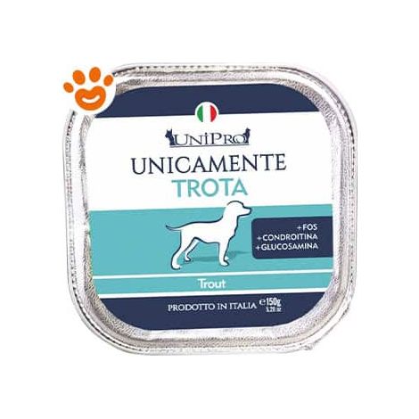 Unipro Dog Unicamente Adult Trota - Vaschetta 150 Gr -