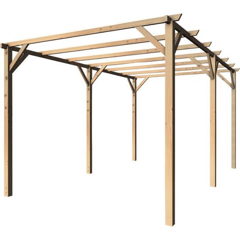 Pergola pergolato struttura gazebo in legno tettoia giardino esterno 3x5 MT