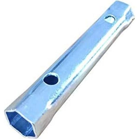 BRAVIX Clé à tube métrique en métal pour robinet - Écrou arrière monobloc - 34 à 40 mm - Extra longue - Pour valves de tuyau (1 pièce)argent，