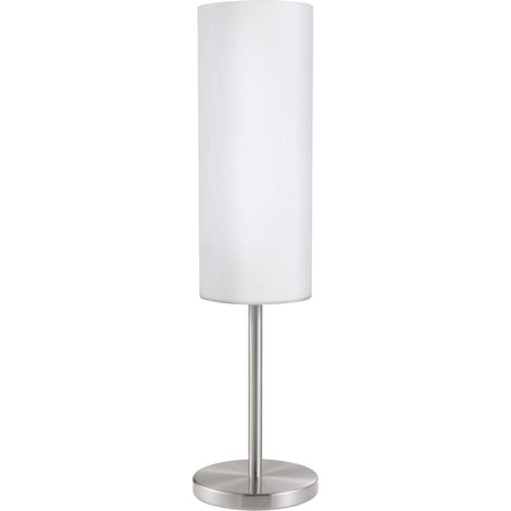 EGLO - TROY 3 LAMPADA ABAT-JOUR DA TAVOLO E27 1 LUCE 100W VETRO BIANCO 85981 (1/5)