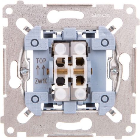 Interruptor de tres posiciones para persiana enrollable Simon 54, mecanismo 1-0-2, 250 A 250 V, conectores rápidos, SZW1KM