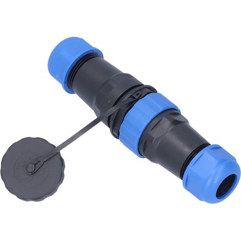 Connecteur aéro M28x1.5 380V 45A IP68 étanche soudure 2 broches PA66 laiton doré mâle femelle (1/5)