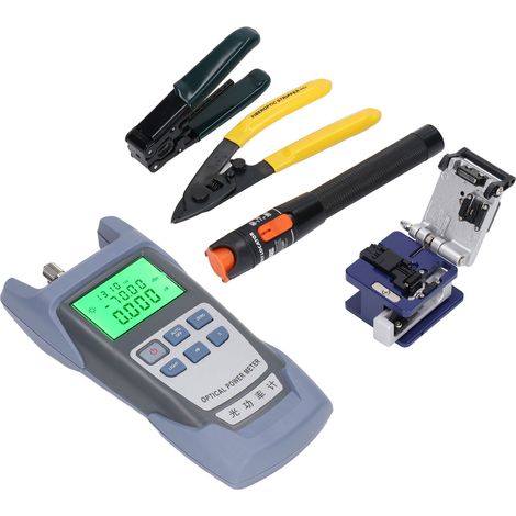 Kit de test de fibre optique 15 pièces, mesureur de puissance optique -70 à +10 dBm pour réseaux (1/5)