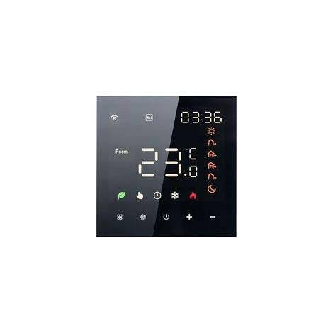 Smart Tuya WiFi Thermostat Contrôle vocal 16A Digital LCD Affichage de l'écran tactile soussol Contrôleur de température de chauffage Mur intelligent pour électrique compatible avec Amazon HomeCrezu