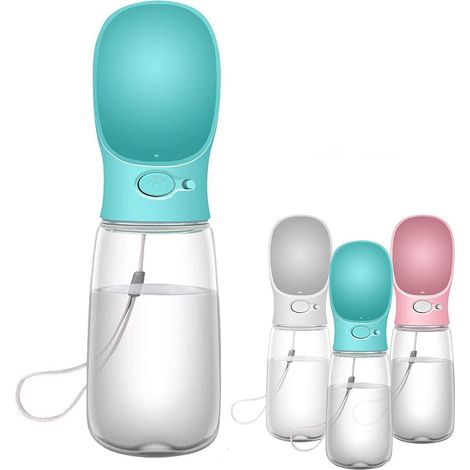 Bouteille d'eau Chien 550ml,Distributeur d'eau Portable Gourde Chien Chiot Chat Animaux Voyage Water Drink Bouteille-Blue (1/5)
