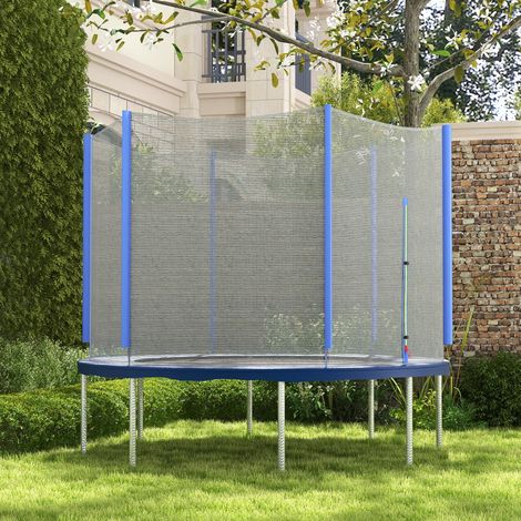 Filet de remplacement pour trampoline de sécurité avec 1 porte zipée pour Ø305 cm et 6 poteaux