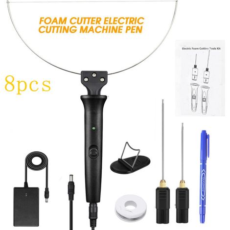 Lntyq 8 pièces Coupeur de mousse électrique 3 en 1 Stylo de coupe 220V 18W Coupeur de mousse chauffant (1/5)