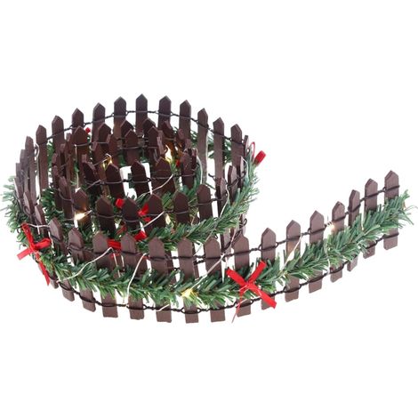 aus Holz 89 cm Gartenzaun mit LED für Kinder Erwachsene