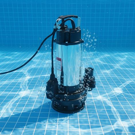 Schmutzwasserpumpe 2200W, Tauchpumpe mit IP68-Schutz & Schwimmerschalter, robuste Abwasserpumpe aus Edelstahl, Förderhöhe 25m, für Keller, Teich, Garten & Baustelle (1/5)