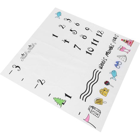 Bavoir mensuel à motifs de dessin animé pour bébé, accessoire photo pour bébé (1/5)