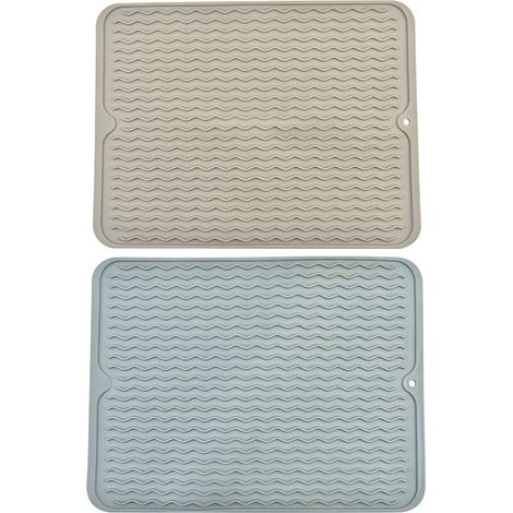 Tapis de cuisine isolant thermique couleur café, en caoutchouc et bitume. (1/5)