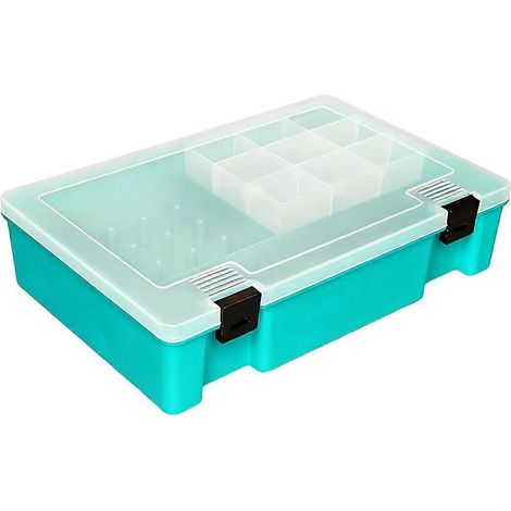 Nähgarnbox, Garnrollenaufbewahrungsbox, transparenter Garnrollenorganizer, Nähzubehör für Zuhause und DIY, dunkelgrün (1/5)