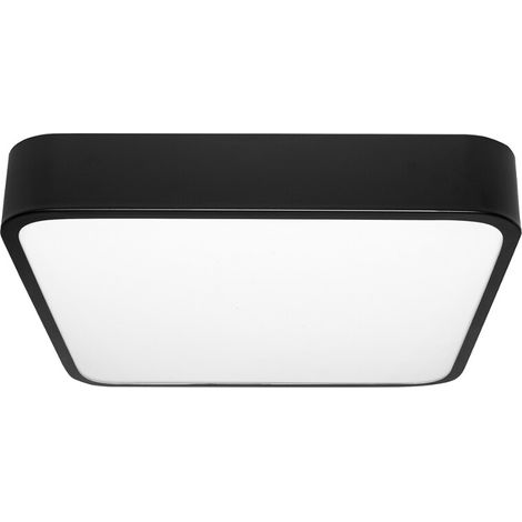 Plafoniera LED Hollywood quadrata nera 30cm 24W 4000K (1/4)