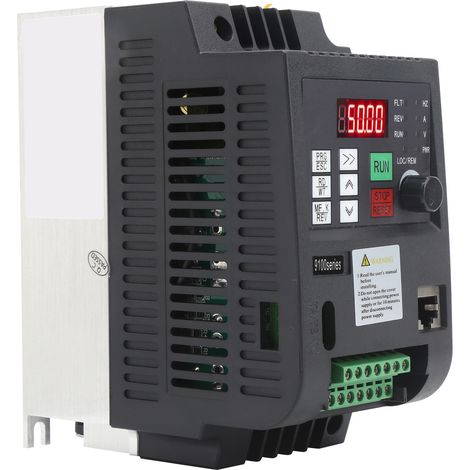 Variateur de fréquence 2,2kW, convertisseur de tension 220V vers 380V, contrôleur de vitesse moteur, régulateur de puissance, booster pour moteur monophasé, boîtier industriel. (1/5)