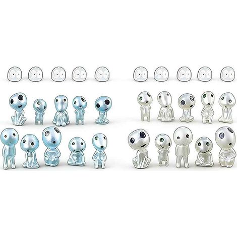 Figurine Kodama - Résine Phosphorescente Bleu Vert - Pour Micro Paysage Jardin Patio Extérieur - 30 Pièces (1/5)