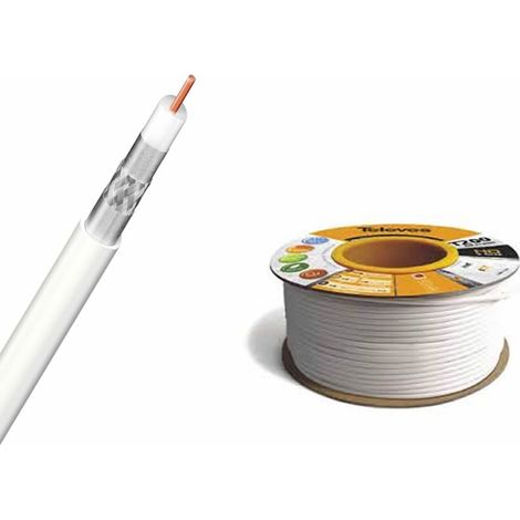 Cable coaxial Televes CXT 1.02 CU 79% PVC ref. 2128 - 1m (interno) (1/3)