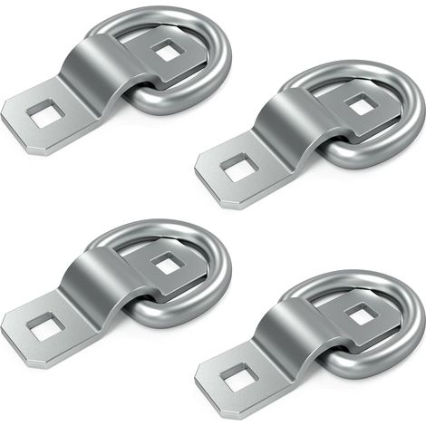 BRAVIX Lot de 5 œillets d'arrimage pour remorque - Anneaux d'arrimage en D - Œillets de fixation pour sécuriser le chargement de camion, bateau, voiture (1/3)