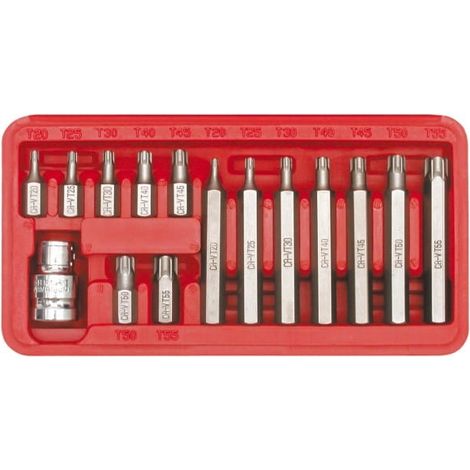 Llaves Torx especiales t20-t55, juego de 15 / 66580 / VOREL