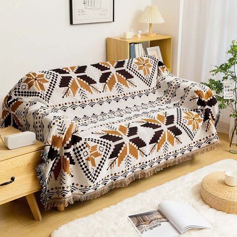 Couverture canapé, douce et confortable, couverture de voyage mignonne pratique jolie, pour chambre à coucher, salon, bureau,180x260 cm (1/5)