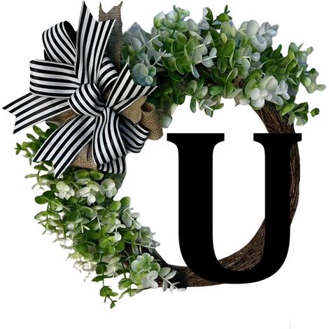 Guirlande Florale - Couronne De Porte Artificielle 60 Cm - Pour Porte D'Entrée Intérieure Ou Extérieure - Décoration Murale Fenêtre Jardin - 1 Pièce (1/3)