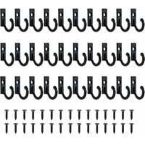 Set mit 30 kleinen Vintage-Haken, Wandhaken für Schlüsselhalter, Hängehaken, Schmuckhaken, Schlüsselhaken für Kleidung, Kleiderhaken mit Schrauben, Wandgarderobe für Badezimmer (1/5)