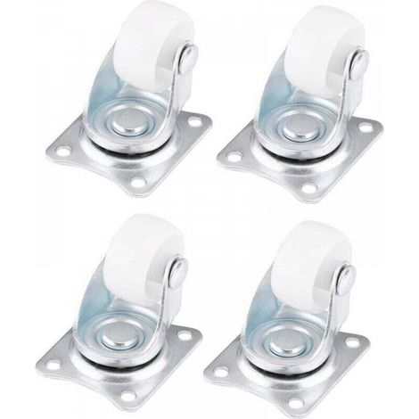 4pcs Roulettes Pivotantes Universelles, Roues Pivotantes 25 mm, Roulette Lourde Roues Silencieuses pour Chaises, Petits chariots, Valises (1/5)